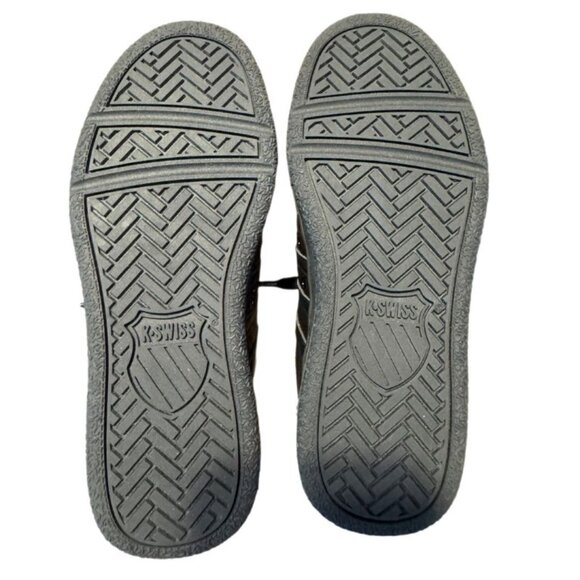 K-Swiss Women’s Black Sneakers Size 7 | Classic Leather Lace-Up Shoes NWOB - Picture 3 of 6